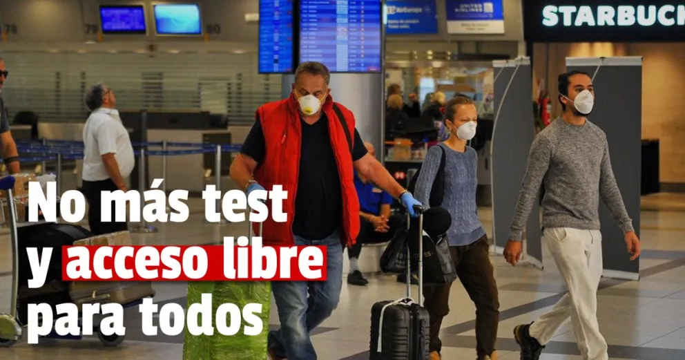 Desde este martes, Argentina elimina los cupos para ingresar al país y ya no será necesario hacer test de antígenos
