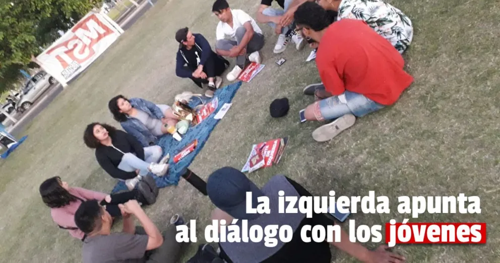 Candidatos del Frente de Izquierda dialogaron con jóvenes de Albardón