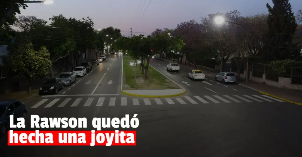 Inauguraron la repavimentación de la Avenida Rawson y quedó hecha un lujo 