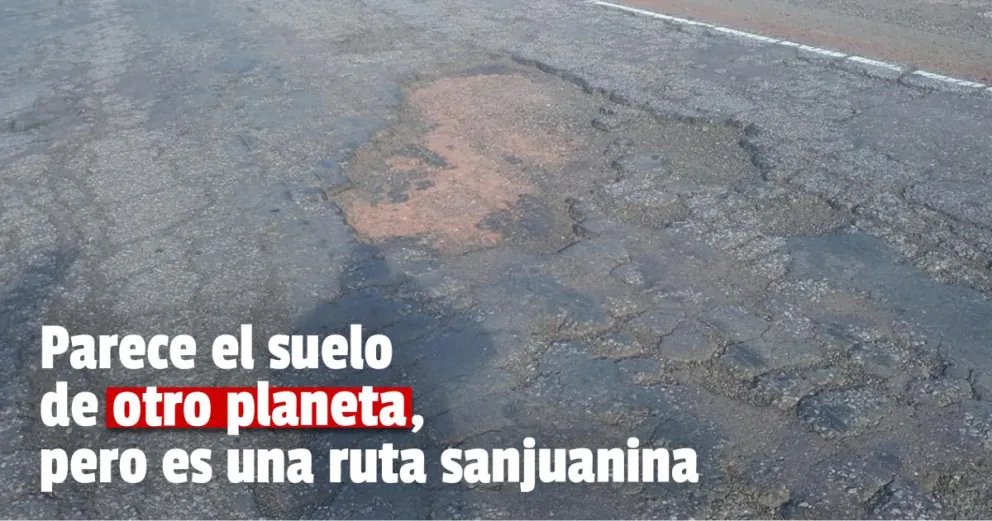 Denuncian que se rompen las ruedas de los vehículos por el mal estado de la ruta que une San Juan con Chepes