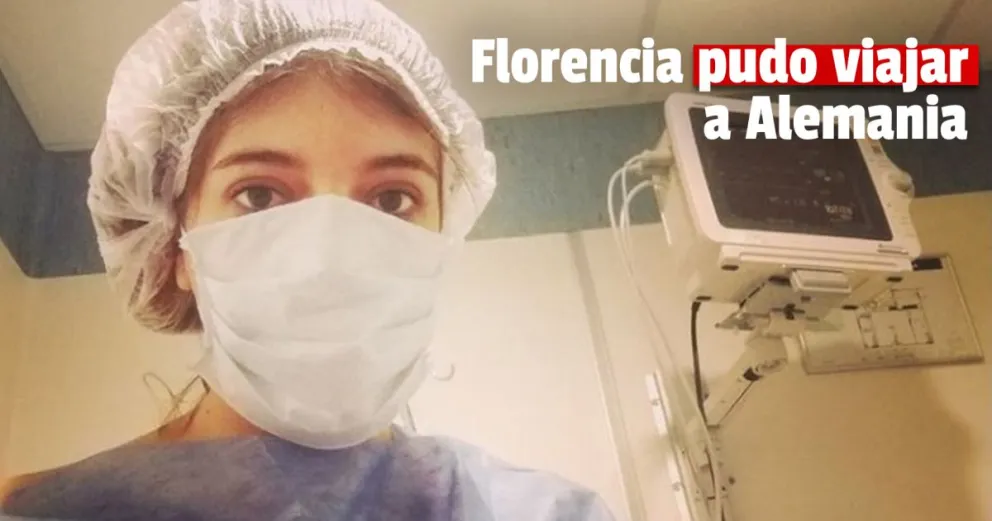 Florencia, la sanjuanina que padece síndrome del cascanueces, ya se encuentra en Alemania
