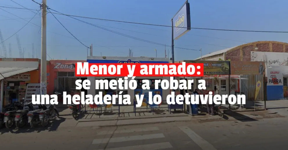  Un menor entró a robar a una heladería armado 