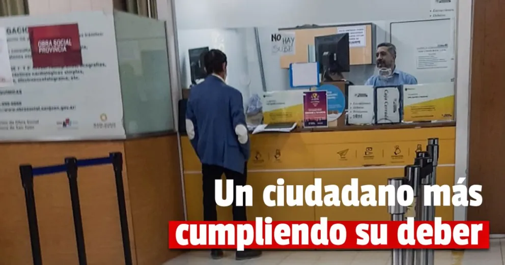 Emilio Baistrocchi fue captado mientras cumplía sus obligaciones como cualquier ciudadano