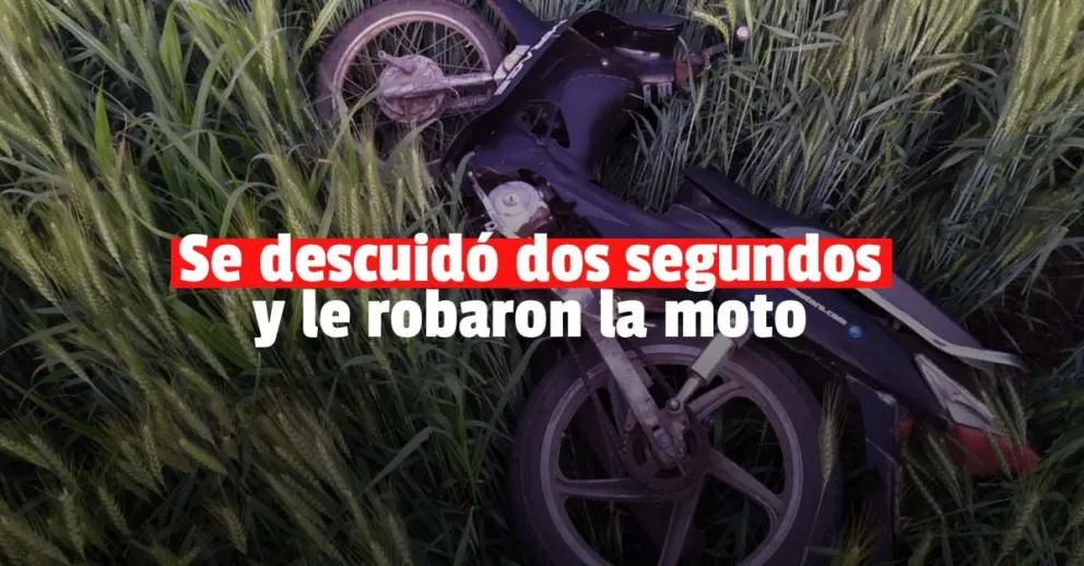 Dejó la moto en la puerta de su casa dos segundos y se la llevaron 