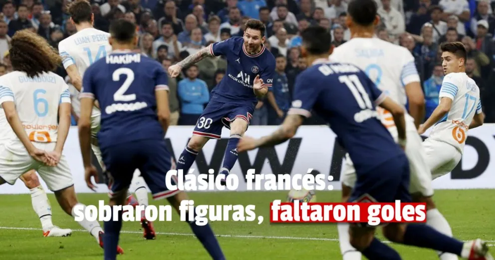 Con Messi y todas sus figuras, PSG no pudo ante el Olympique Marsella