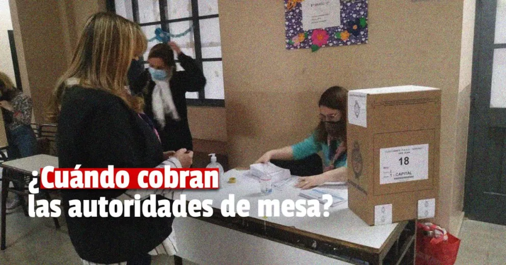 Autoridades de mesa: ya hay fecha de pago