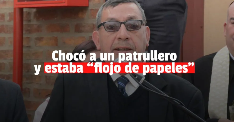 Un juez de Paz chocó a un patrullero: tenía el carnet vencido