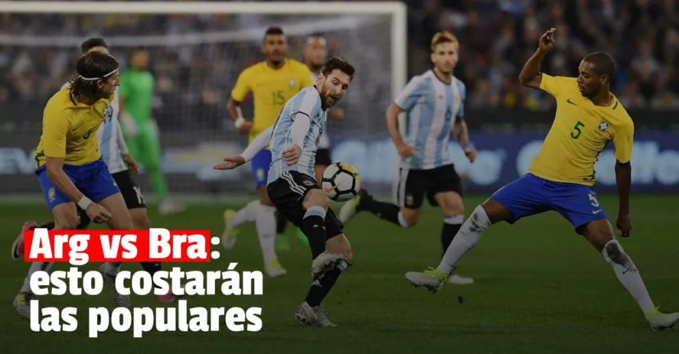 Las populares para el partido de Argentina vs Brasil ya tienen precio