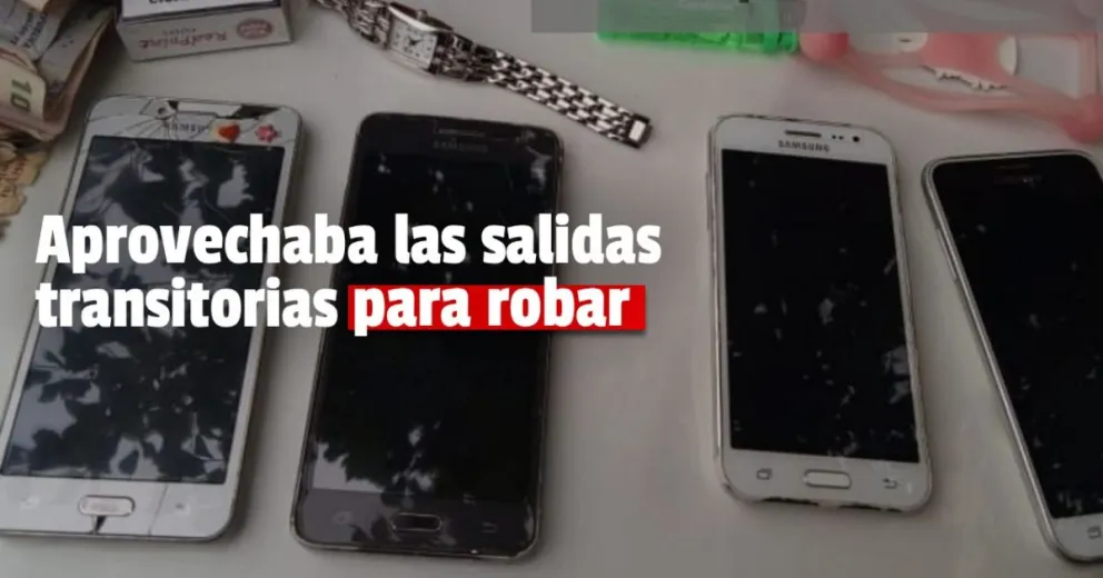 Salía del Penal derechito a robar y lo detuvieron con 4 celulares ajenos