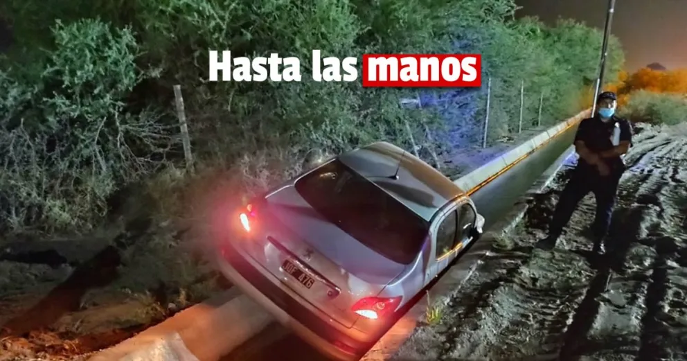 Conducía alcoholizado y terminó cayendo a un canal en Caucete