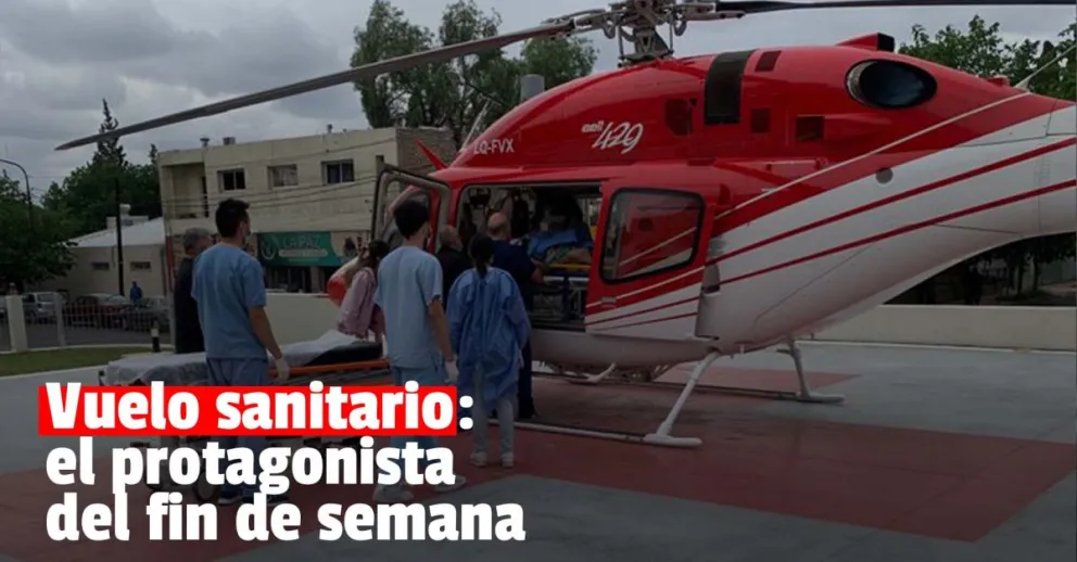 Durante el fin de semana se realizaron tres traslados en vuelos sanitarios