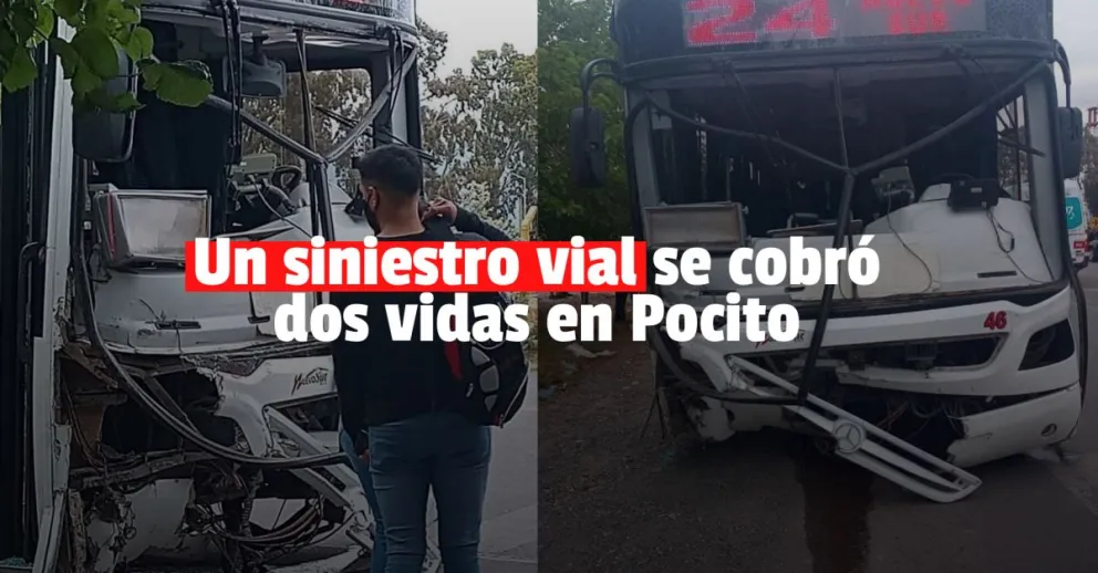Dos muertos tras un choque entre un auto y un colectivo en Pocito