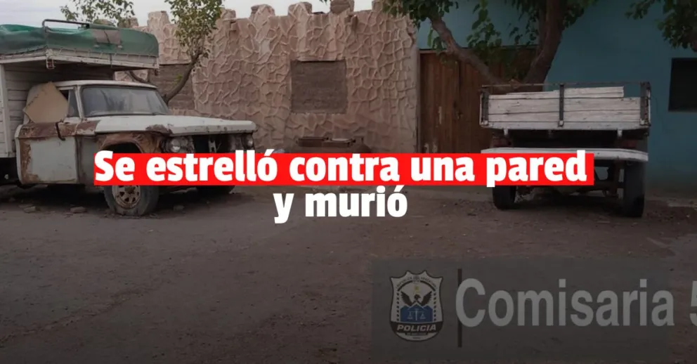 Un motociclista se estrelló contra una pared y murió