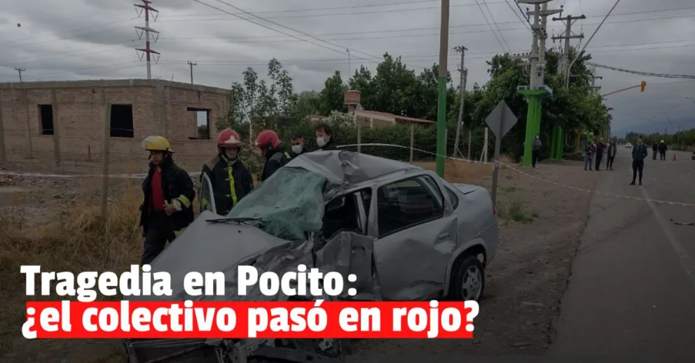 Siniestro mortal en Pocito: afirman que el colectivo pasó en rojo 