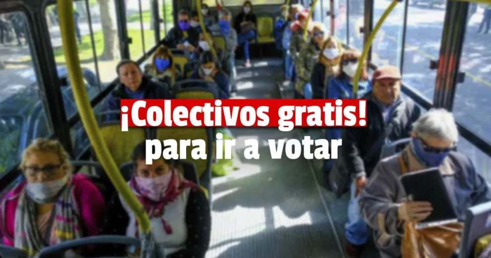 El domingo 14 de noviembre el transporte de colectivos será gratuito para ir a votar