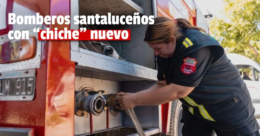 Los Bomberos Municipales de Santa Lucía sumaron una nueva autobomba