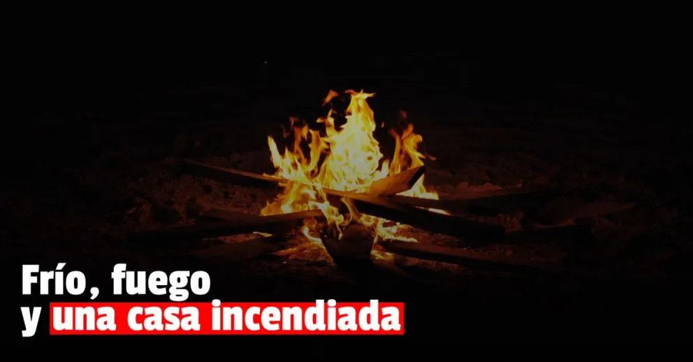 Quisieron hacer una fogata para calentarse y terminaron incendiando una casa