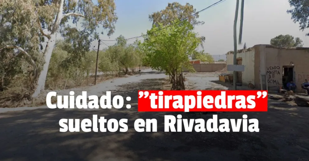 Preocupación por “tirapiedras” sueltos en Rivadavia 