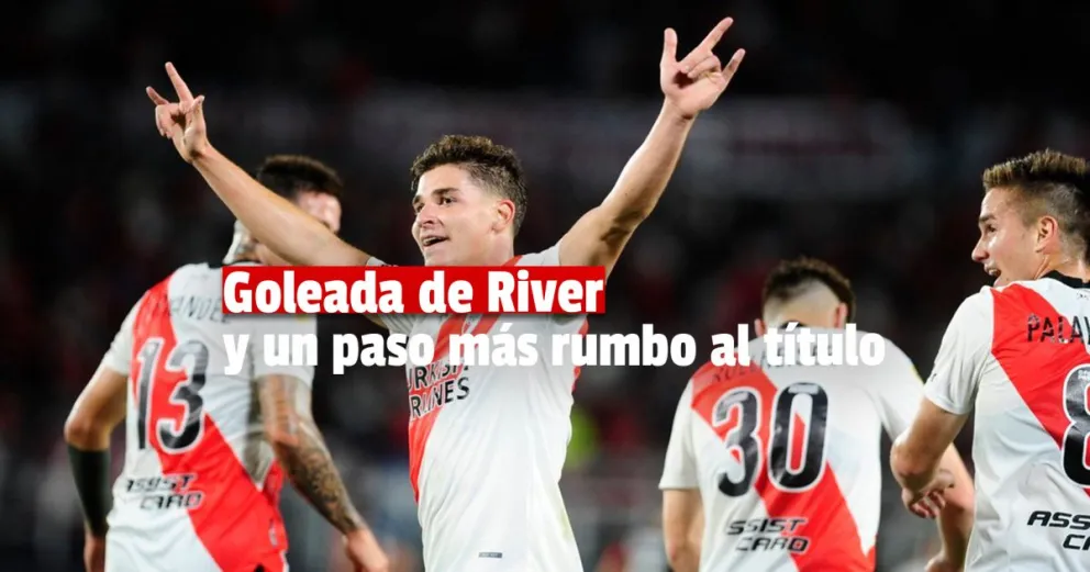 Con cuatro goles de Julián Álvarez, River goleó a Patronato 	