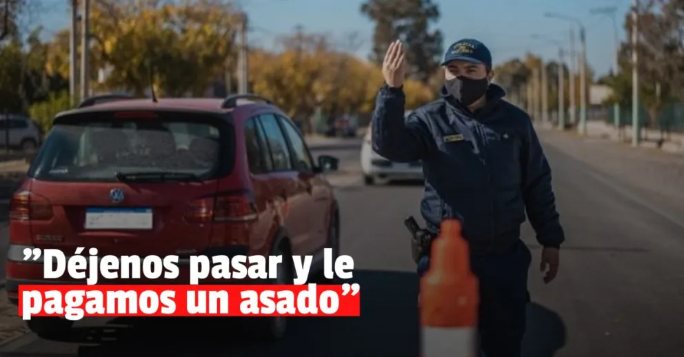 Conducían en estado de ebriedad y quisieron sobornar a los policías con un asado
