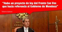 Roberto Gattoni: "Hubo un proyecto de ley del Frente Con Vos que hacìa referencia al Gobierno de Mendoza"