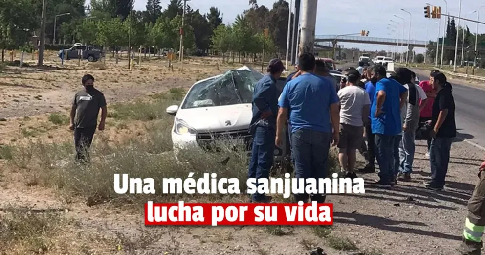 Una sanjuanina se encuentra grave tras chocar contra un poste en Neuquén