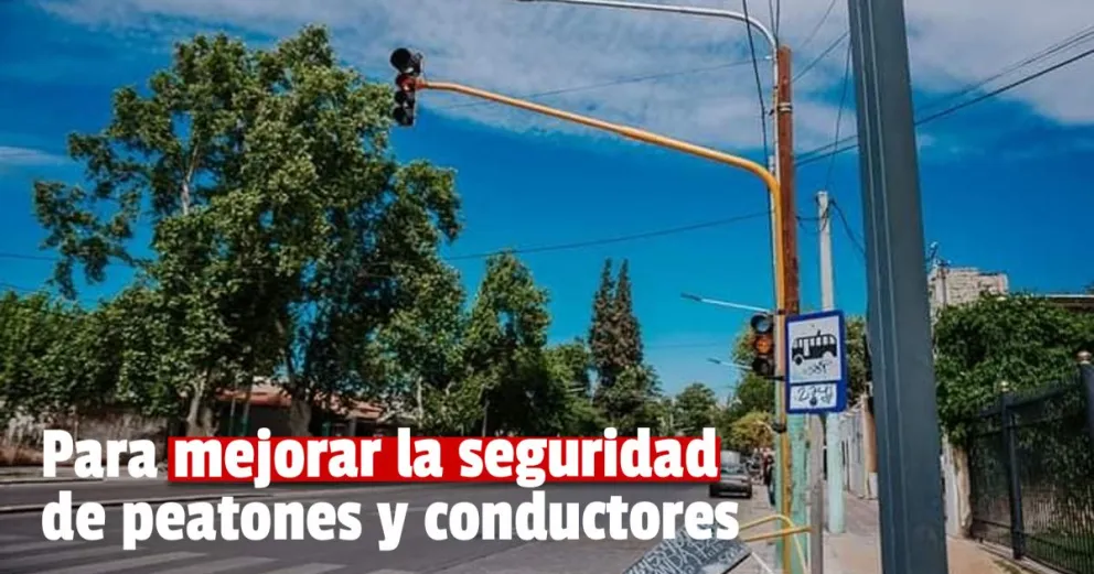 Colocaron nuevos semáforos en lugares clave de Rivadavia