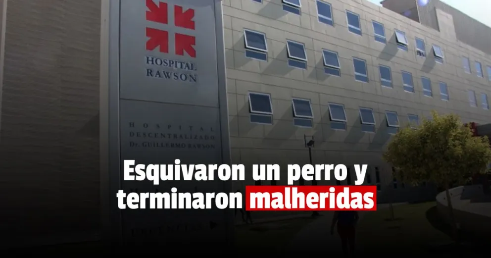 Se les cruzó un perro, se cayeron de la moto y terminaron en el hospital  